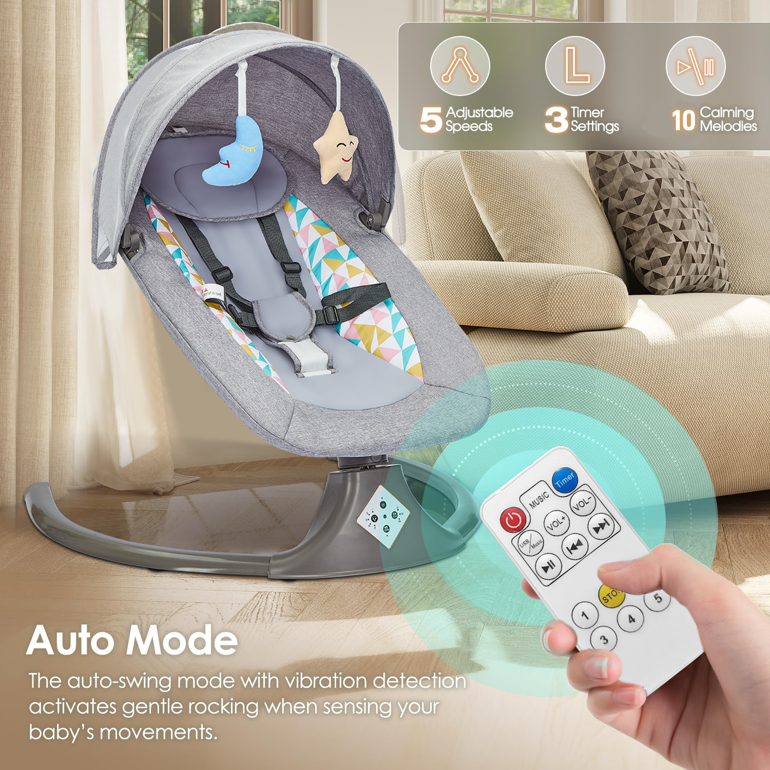 Remote Control Electric Baby S - Baby Swing Bouncer ulasan dan harga