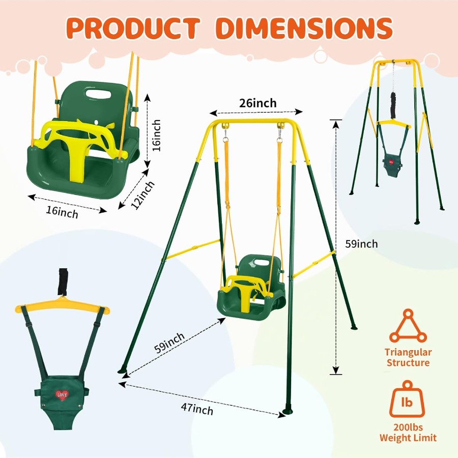 Toddler Swing Set and Baby Jum - Baby Swing Bouncer ulasan dan harga