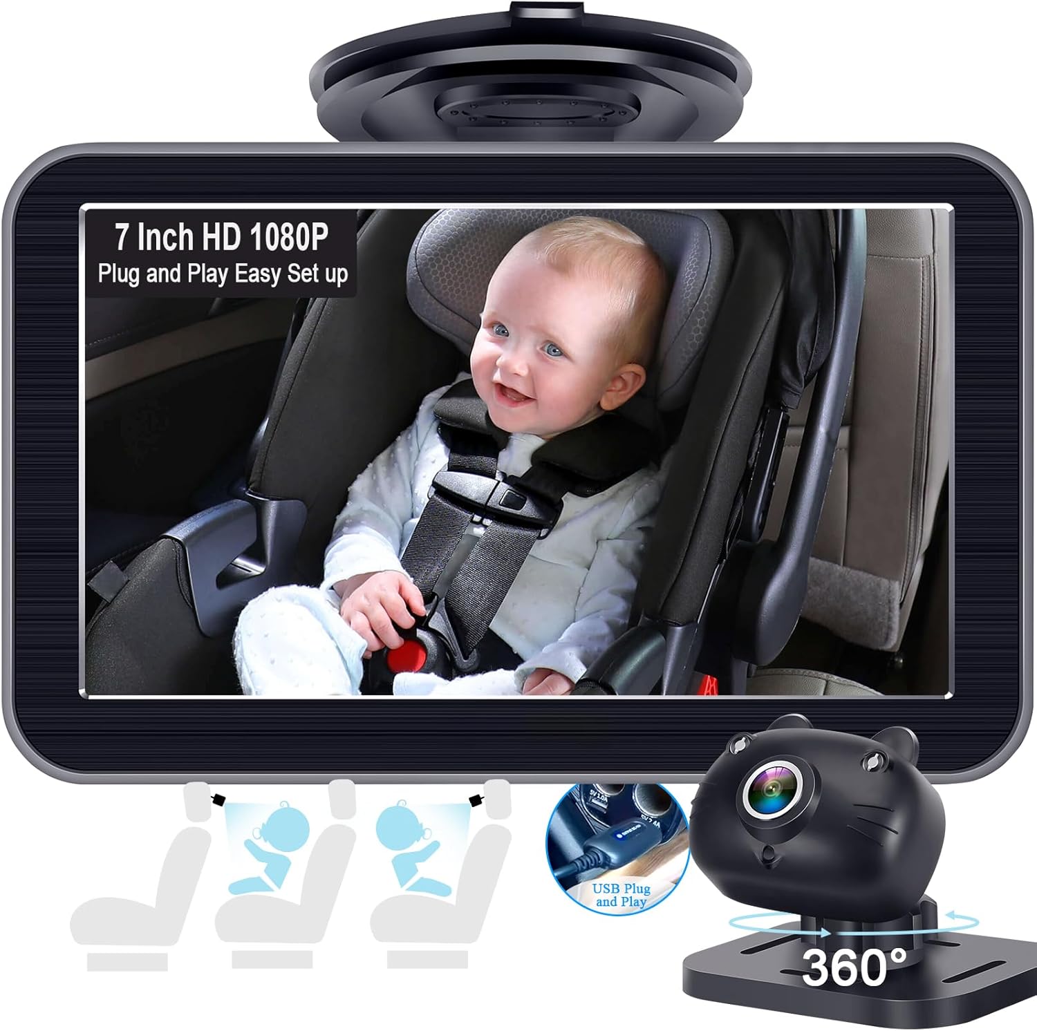 Baby Car Camera 7-Inch HD 1080 - Baby Products Hd Images ulasan dan harga