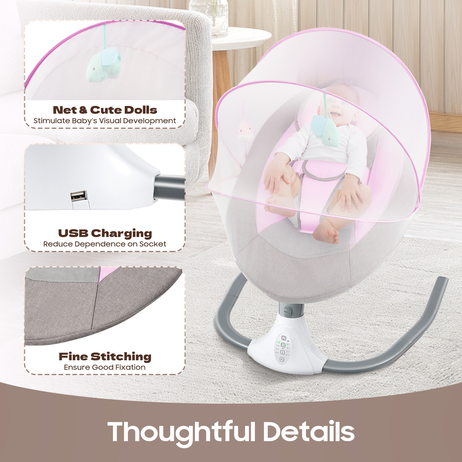 Baby Swings for Infants, Infan - Baby Swing Bouncer ulasan dan harga