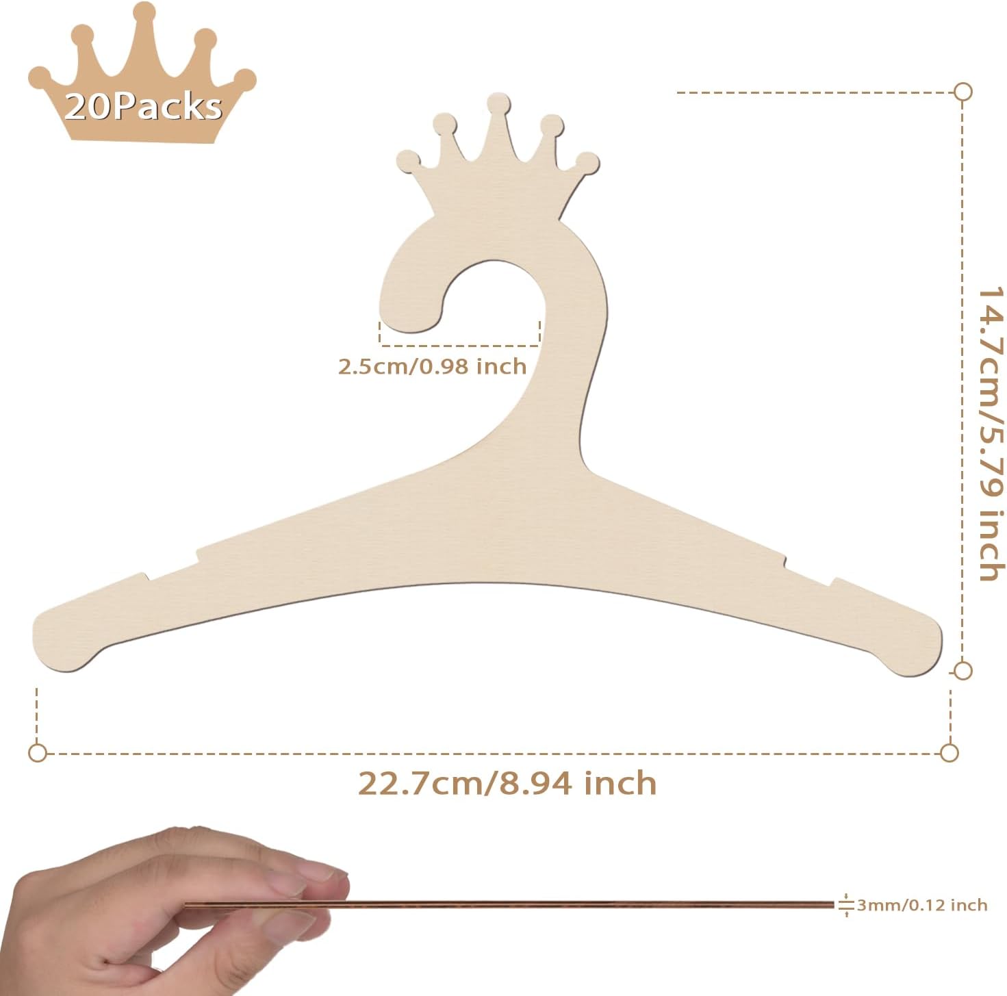 Wooden Baby Hangers 9 Inch, Cu - Baby Products Newborn ulasan dan harga