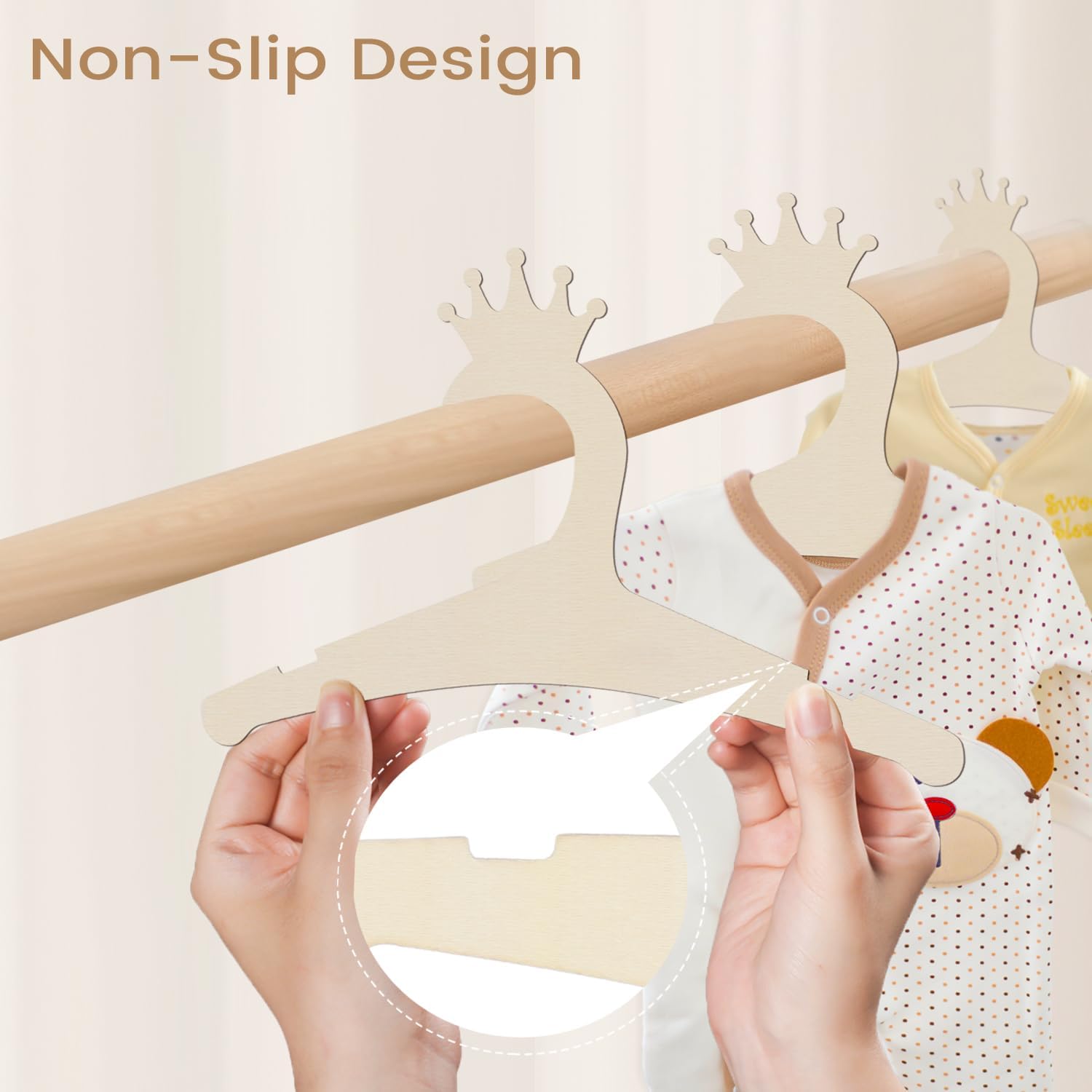 Wooden Baby Hangers 9 Inch, Cu - Baby Products Newborn ulasan dan harga