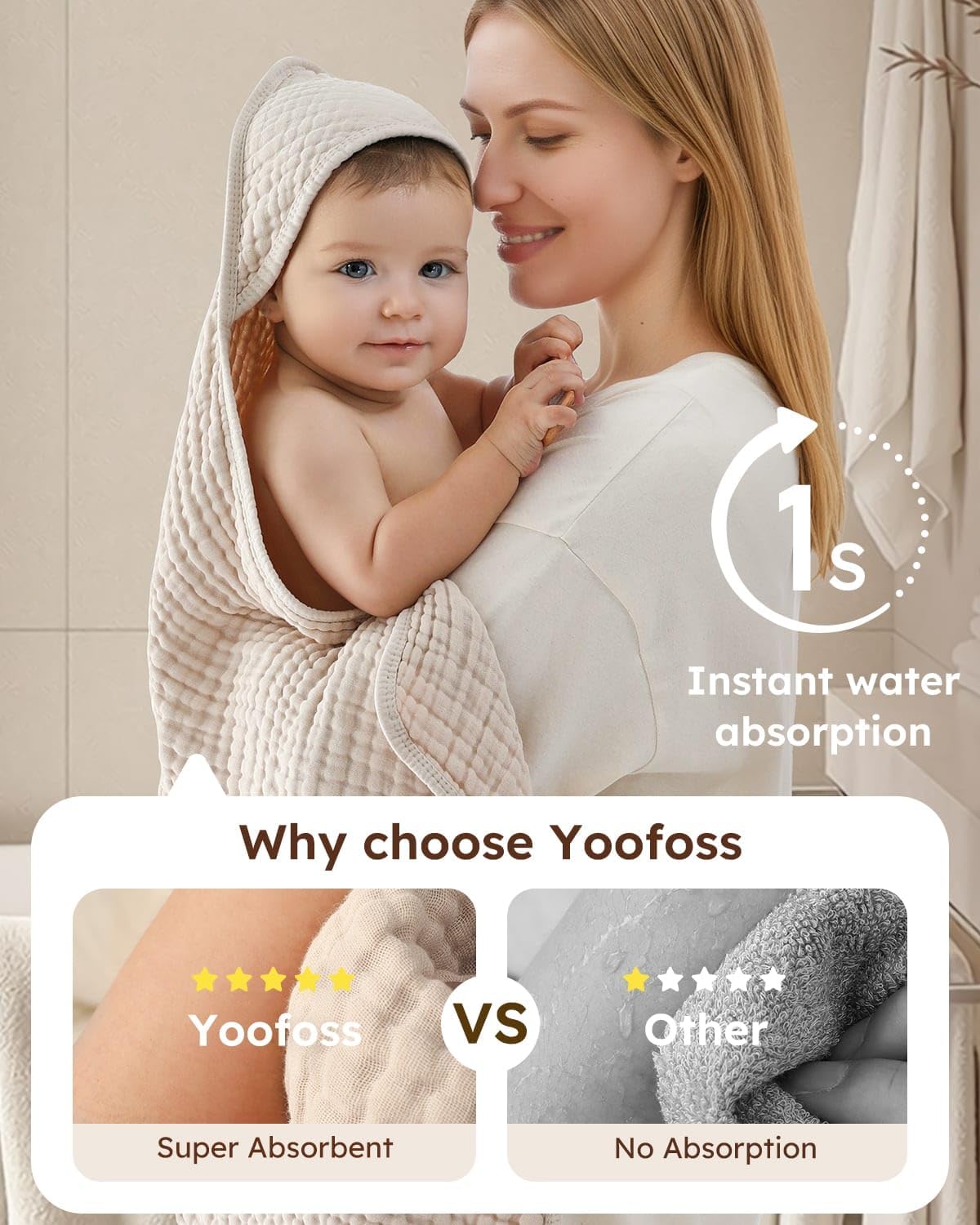 Hooded Baby Towels 2 Pack 100% - Baby Products Newborn ulasan dan harga
